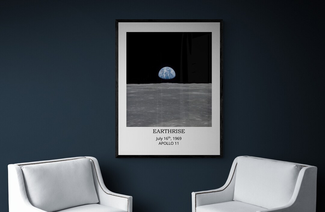 Apollo Poster Nasa Print Moon Earthrise Blue Planet Download Astronaut ...