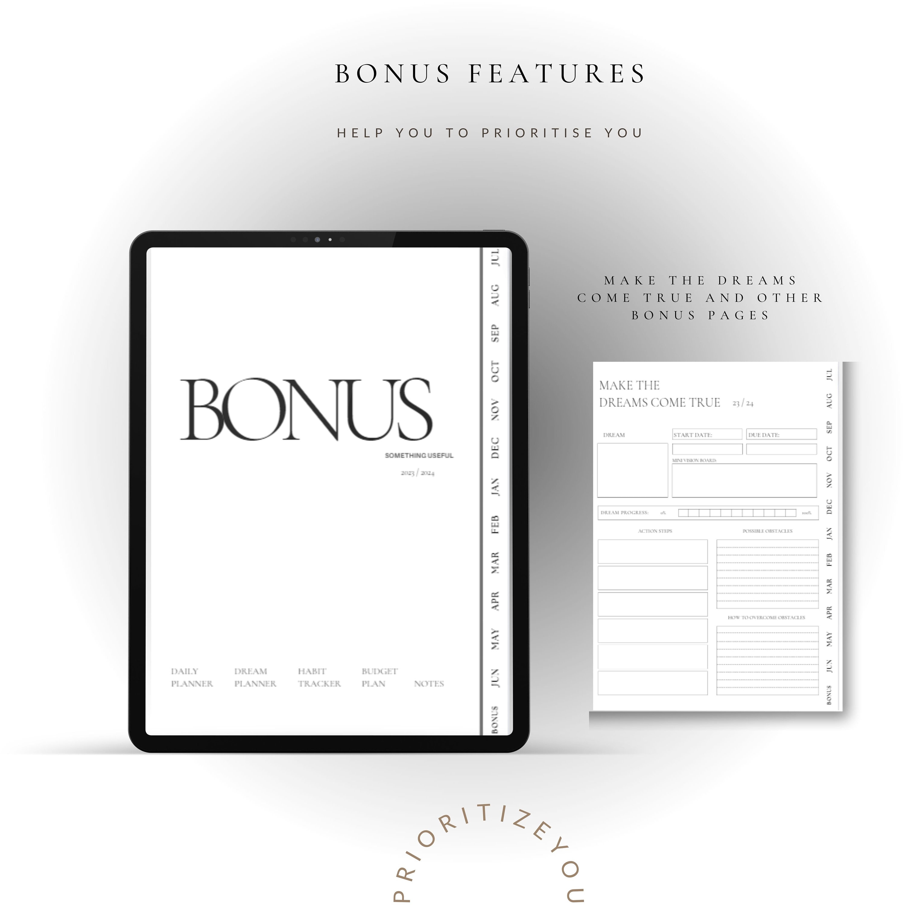 20232024 Minimalistic Midyear Planner Minimalistic ADHD Goodnotes