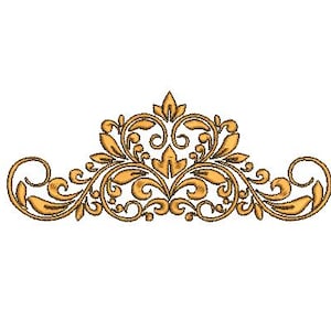以下が含まれることがあります： 対称的なデザインの金色の装飾要素。渦巻き模様、花のモチーフ、王冠のような形が特徴で、さまざまなクラフトプロジェクトやデザインを飾るのに最適です。