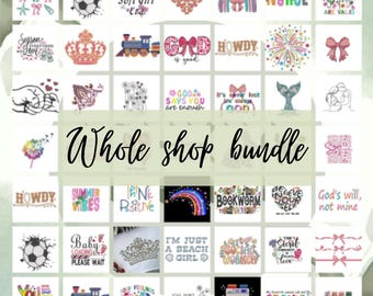 Machine Embroidery Designs, Whole Shop Bundle, Instant Download, All Formats