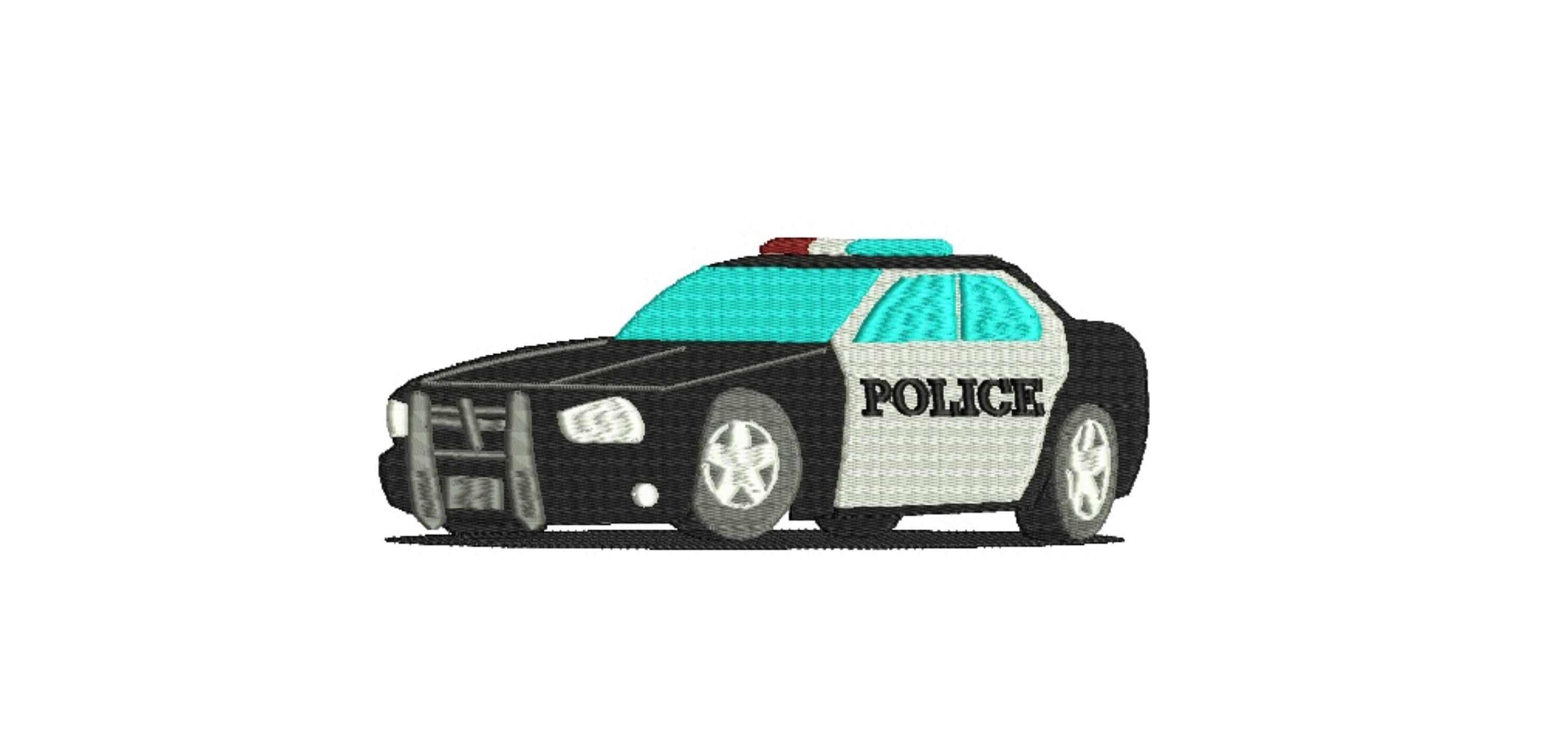 Police Car Machine Embroidery Design (instant Download) - Etsy