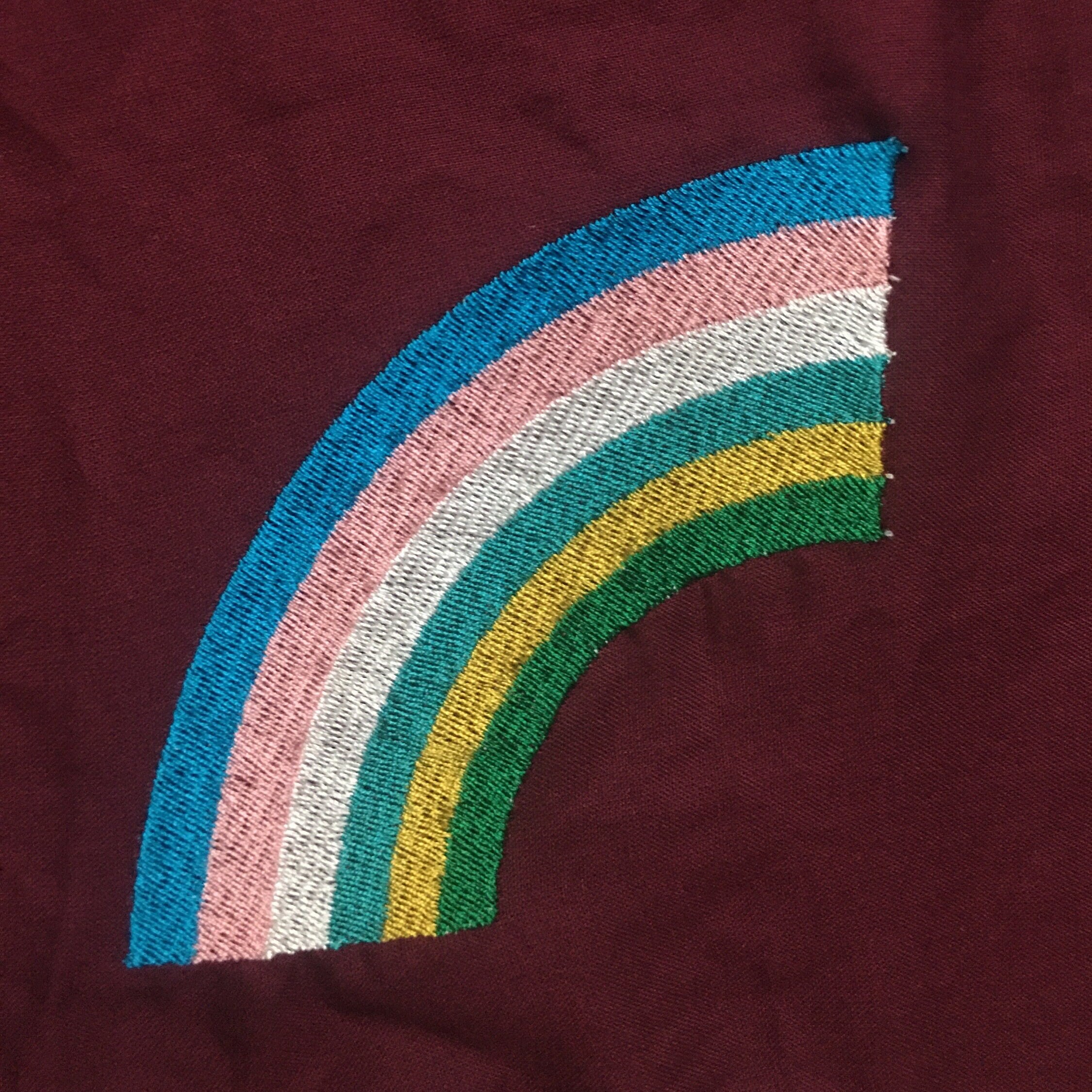 Rainbow Machine Embroidery Design, PES File (digital File) - Etsy