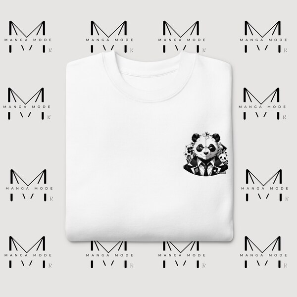 Classic Unisex Sweatshirt Panda inspired by Gambling School | Anime Inspiré |Streetwear Pull Harajuku | Hommes Femmes | Cadeau Anime