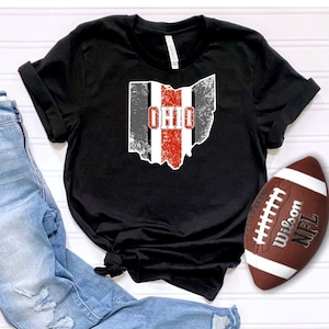 Buckeye Football Ohio Distressed Graphic Tee The Buckeye State