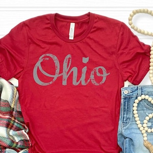 Buckeye Football Ohio Distressed Graphic Tee The Buckeye State