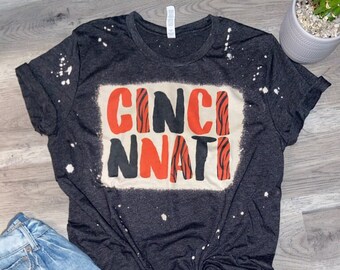 Cincinnati Football Bleached Graphic Tee