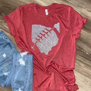 Buckeye Football Glitter Girly Graphic Tee The Buckeye State