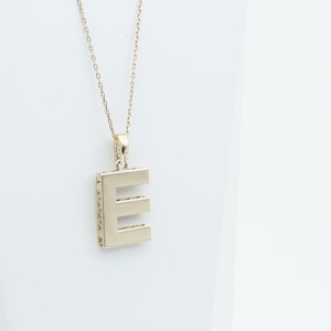 14K Solid Gold Initial Necklace, Real Gold Letter Pendant, Personalized Custom Necklace, Gold İnitial Jewelry, Dainty Charm, Christmas Gift