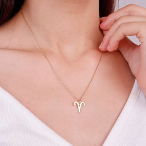 Colar de ouro maciço 14K do zodíaco, pingente de signo do zodíaco de ouro, colar do zodíaco, joias personalizadas do zodíaco, colar com placa de identificação, pingente de horóscopo