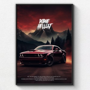 Car Poster - Dodge Hellcat