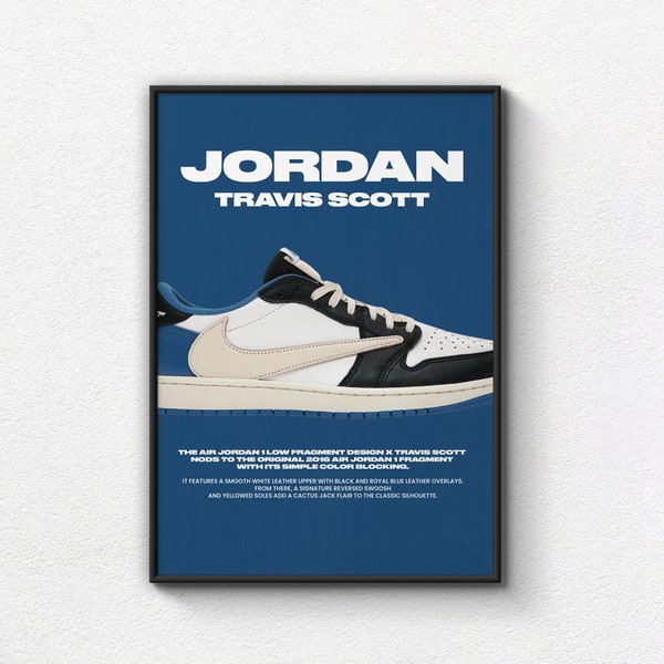 Sneaker Poster - Jordan 1 Low Travis Scott Fragment