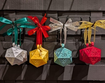 D20 Christmas Tree Baubles