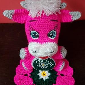 gehäkelte mittlere Kuh Amigurumi Bauernhof Tier Spielzeug Kuscheltier Geschenk für Kinder