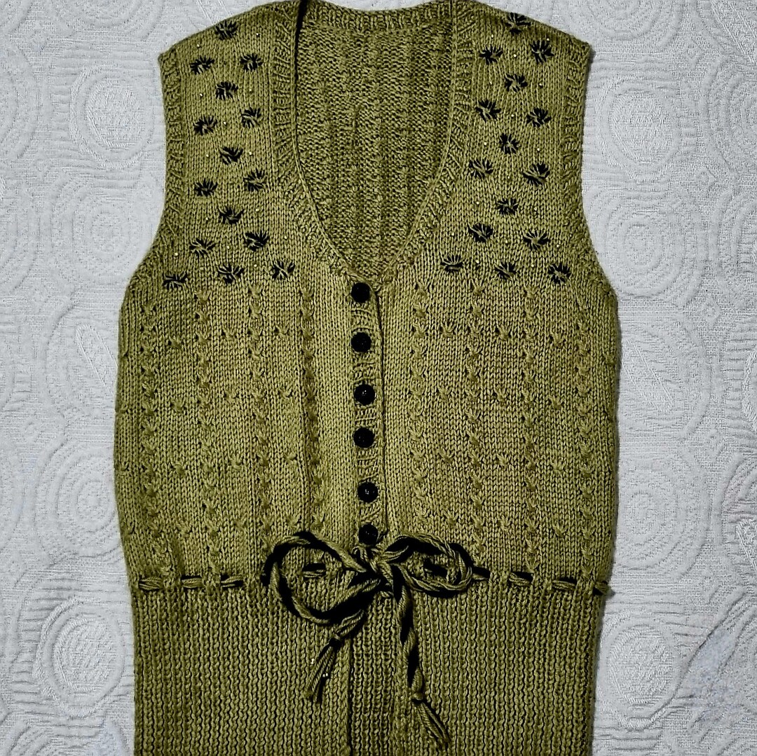 Knitted Women's Vests Etsy