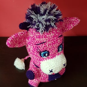 crochet cow amigurumi soft toy cow gift for baby handmade