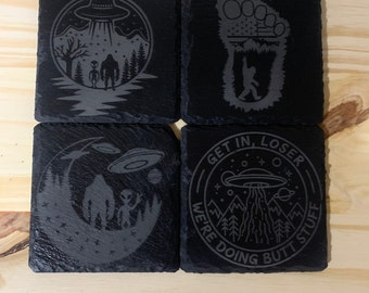 Sasquatch/Alien Coasters (Set of 4)
