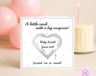 Personalised Scratch off Baby Announcement Scan Card | Scratch to reveal, Baby Announcement, Baby Scan, Baby due date