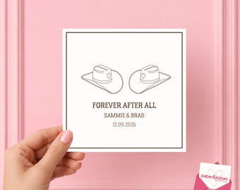 Forever After All Country Wedding Card - Luke Combs Inspired, Western Wedding, Country Love, Wedding Celebration Card, Cowboy & Cowgirl Card