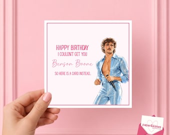Benson Boone Birthday Card - Sorry Couldn’t Get You, Mystical Magical, Beautiful Things, Booners, Bennies, Benson Boone Card, Birthday Girl