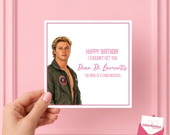 Tarjeta de cumpleaños de Dean Di Laurentis - Tarjeta para fuera del campus, Tarjeta de Dean para fuera del campus, Maverick fuera del campus, Dean y Allie, Stephen Kalyn