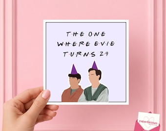 The one where - Personalised Friends themed Birthday Card, Joey and Chandler