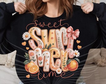 Sweet Summer Oranges PNG: Coquette Girly Vibes (Digital Download)
