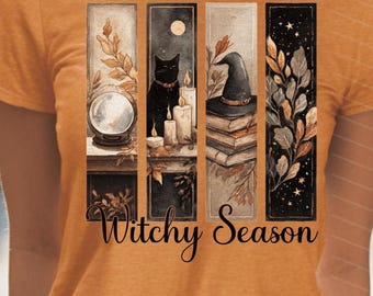 Witchy Season Girly Halloween PNG: Spooky Pumpkin Design (Digital Download)