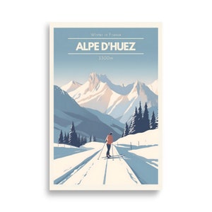 Alpe D'Huez - Winter in Frankreich - Poster