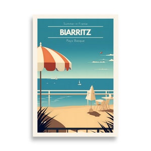 Biarritz - Verano en Francia - Póster