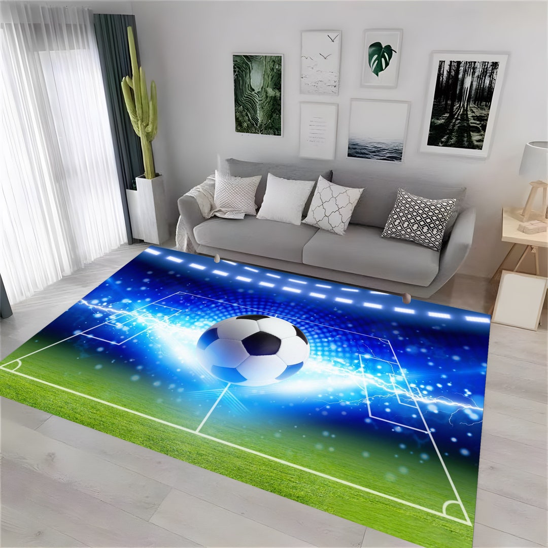 Soccer Rug Football Rug Boys Room Rug Birthday Gift Cool - Etsy