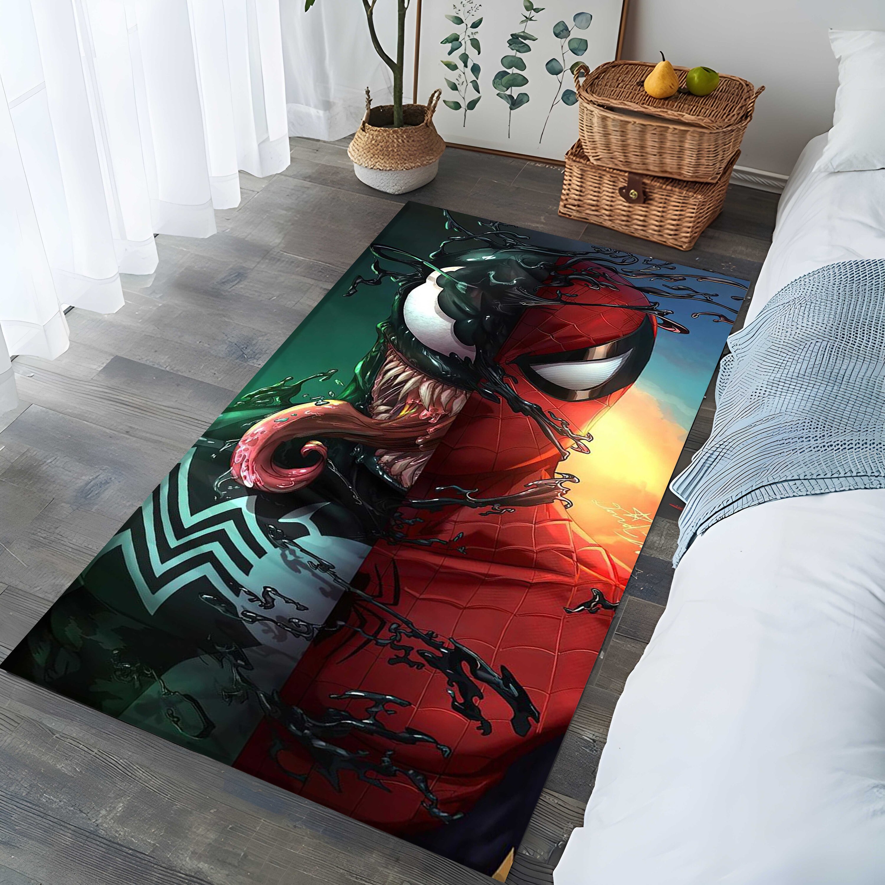 Spiderman Art Rug,spiderman Rug,art Rug,desing Rug,movie Rug,living ...