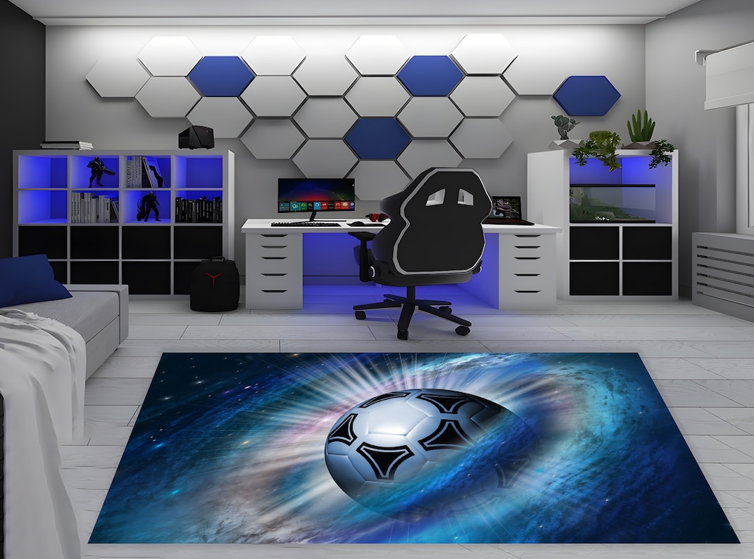 Soccer Rug, Football Rug, Boys Room Rug, Birthday Gift, Cool Rug, Sport