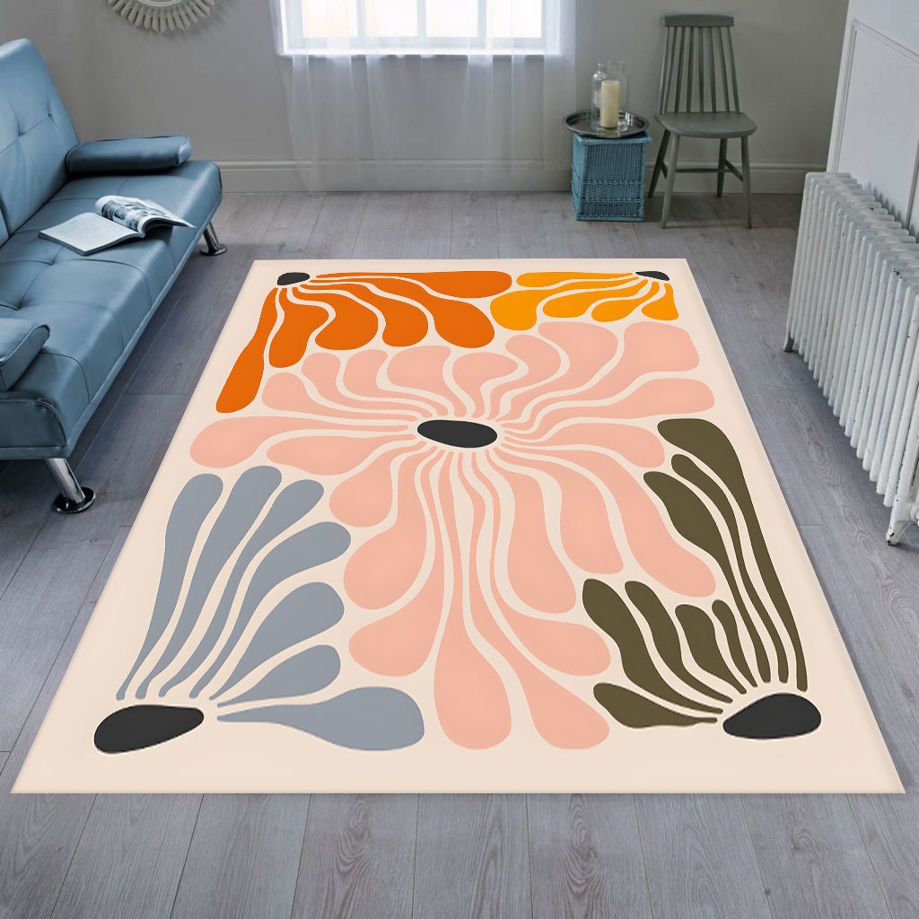 New Takashi Murakami Flower Bedroom Area Rugs Floor Mat Living Room Wool  Carpet