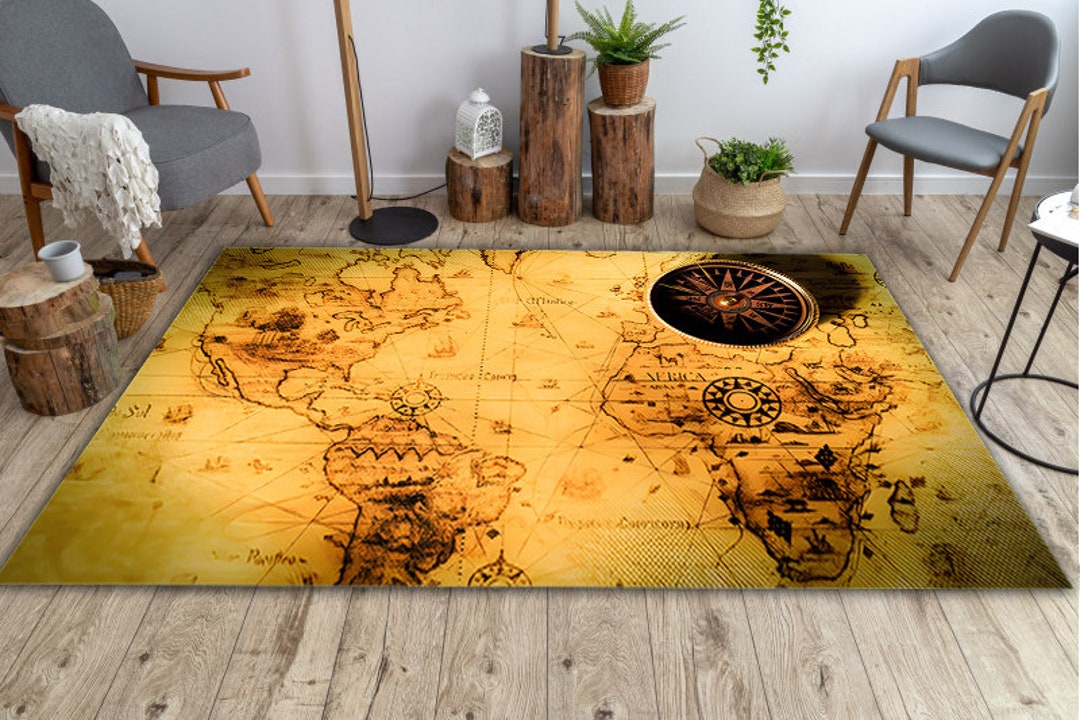 World Rug,world Map Rug,living Room Rug,popular Rug,themed