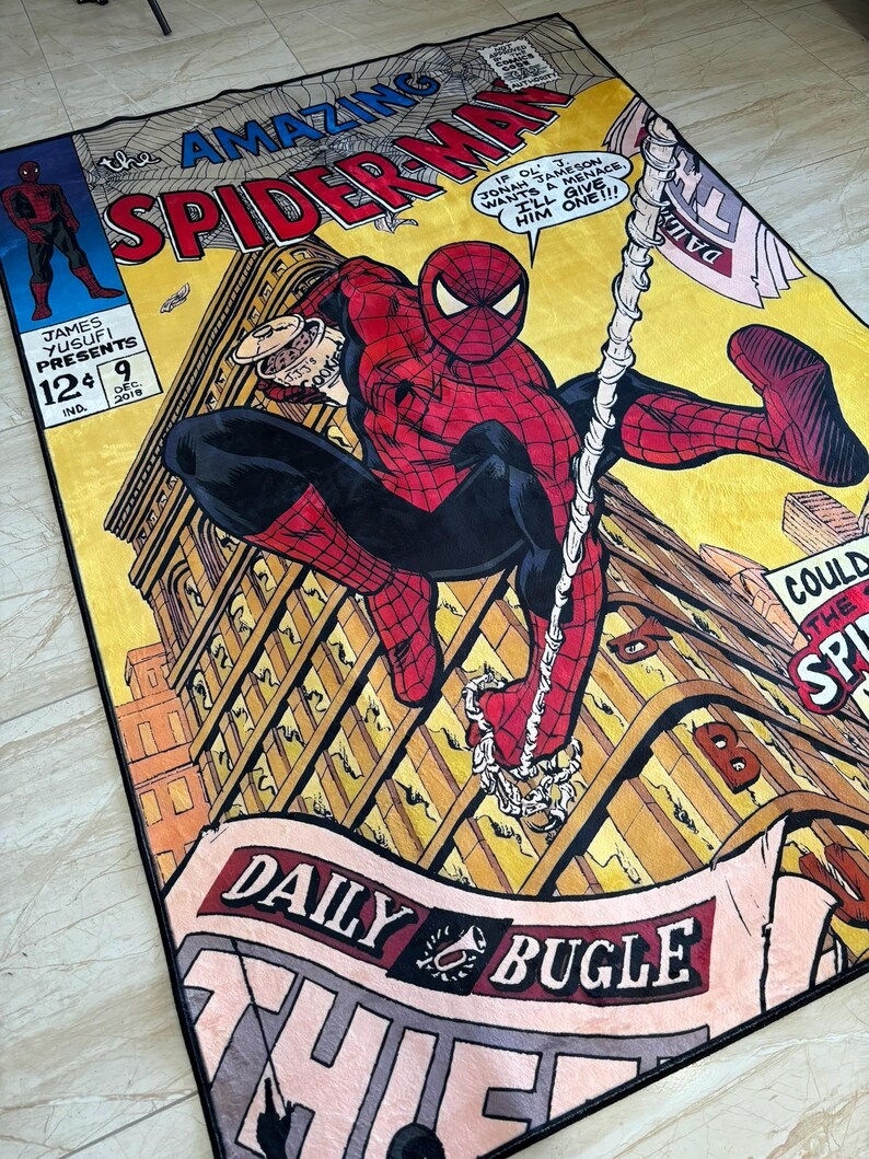 Spiderman Rugs, Spiderman Art Rug, Spiderman Rug, Marvel Rug, for Boy