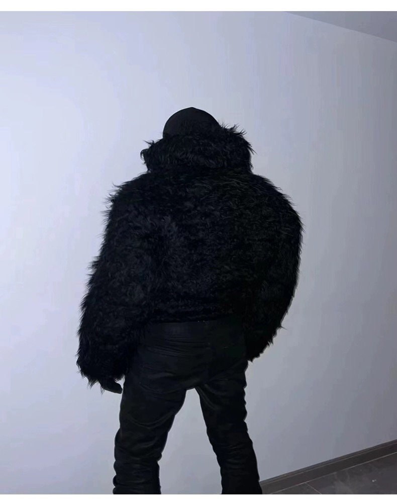 Tommy jumbo hooded fur vest opium