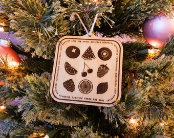 Fruit of the Spirit Ornament | Bible Verse Ornament | Laser Engraved | Galatians 5 22-23 | Christian Ornament | Religious Theme | Scripture