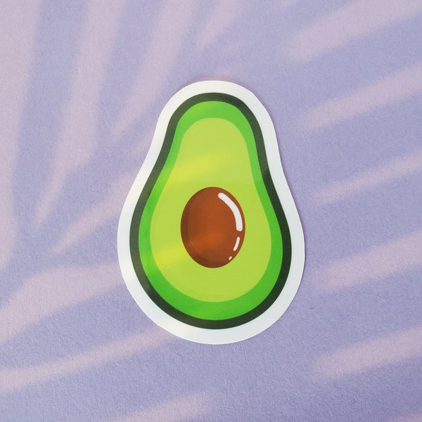 Avocado Sticker | Cute Fruit Sticker for Water Bottle | Laptop Decal | Gift for Avocado Lover | Fruit Lover | Food Sticker |  Gift for Chef
