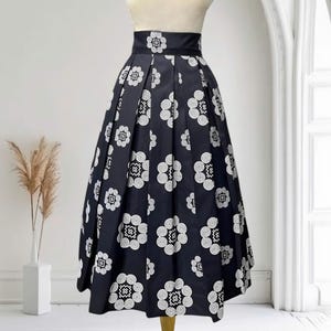 Custom Hmong wrap skirt, Hill tribe brocade skirt, Ethnic Boho skirt, Traditional Machine-Printed Pattern, Hmong long skirt