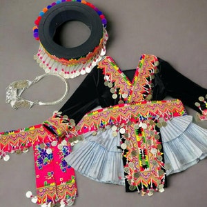 Handmade Hmong dress for girl,  Hmong embroidered girl dress, Hmong gift for baby girl, Hmong girl outfit