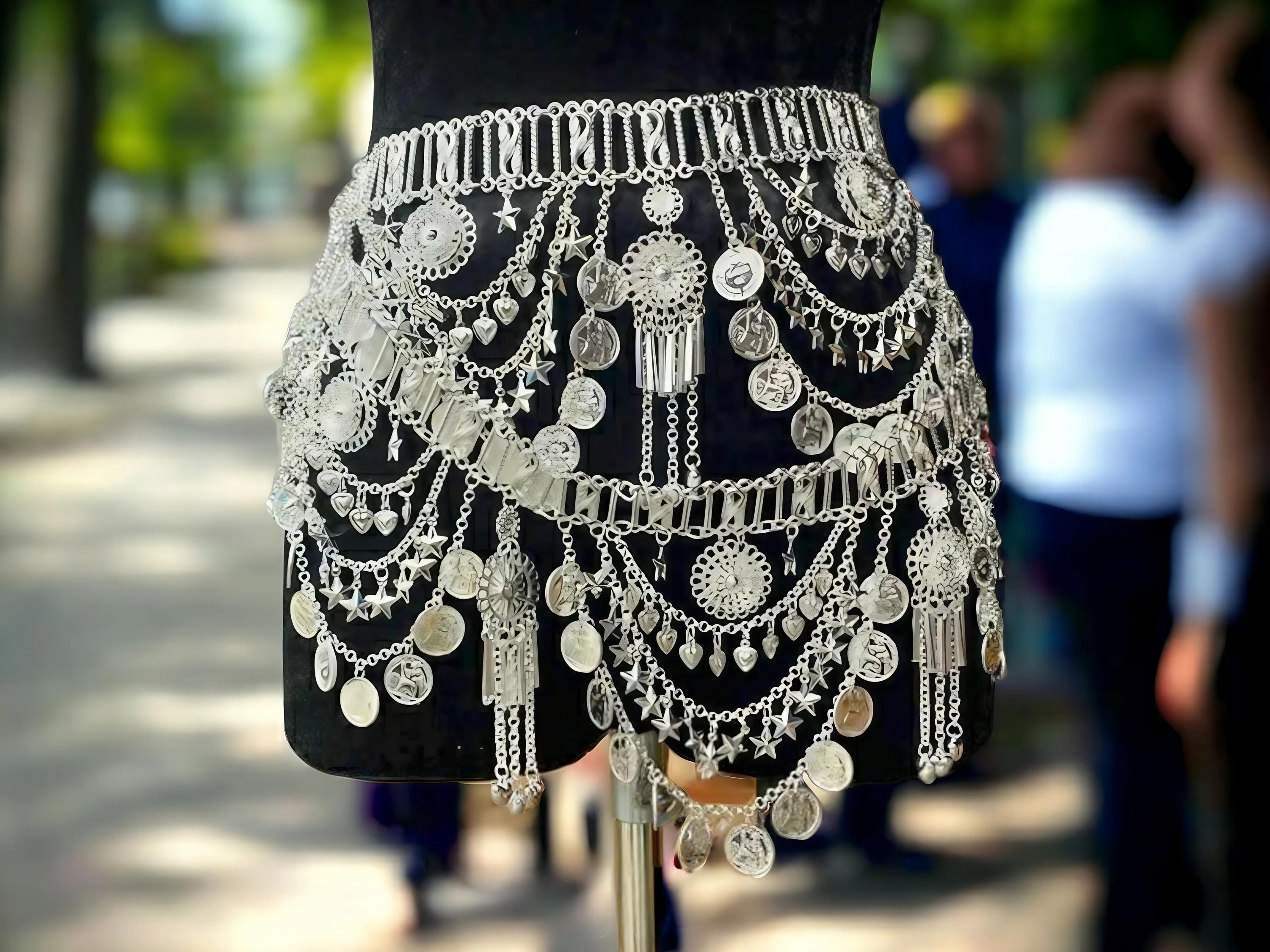 Silver Coin Skirt Etsy