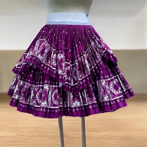 Custom size Hmong skirt, Handmade Hill tribe skirt, Ethnic costume, Hmong two-layered skirt, Hmong plain skirt