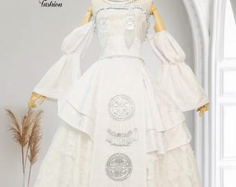 Hmong Wedding Dress for Women, White Hmong Clothes, Hmong