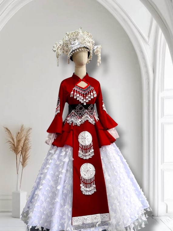 Hmong Dress for Women, Ethnic Embroidered Hmong Clothes, Hill Tribe Handmade Hmong Outfit, Hmong Wedding Dress - Etsy Denmark Hmong Dress for Women, Ethnic Embroidered Hmong Clothes, Hill Tribe Handmade Hmong Outfit, Hmong Wedding Dress - Etsy Denmark