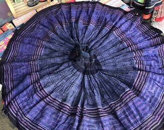 Hmong skirt vintage, Handmade Hill tribe skirt, Ethnic costume, Hand embroidered Brocade skirt by Hmong woman in the north of Vietnam