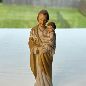 St Joseph holding the Child Jesus | St Joseph and Jesus | Vintage St Joseph