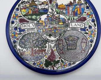 Armenian Ceramic Plate | Holy Land Plate | Armenian Holy Land Plate | Armenian Ceramic Holy Land Plate | Vintage Holy Land Plate