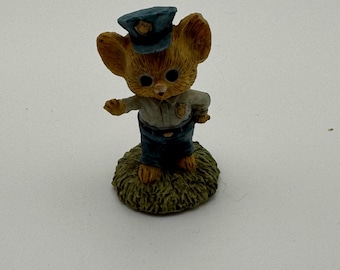 Little Mouse Cop | Mouse Police Officer | Tiny Mouse Figurine | Mouse Police Figurine | Mouse Cop | Tiny Mouse Cop