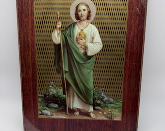 St Jude Plaque | St Jude | Vintage St Jude | Vintage Saint Jude | Saint Jude | Vintage Saint Jude Plaque