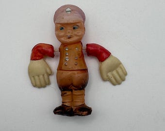 Antique Celluloid Police Man | Celluloid Police Man | Big Hand Police Man | Vintage Police Man Toy